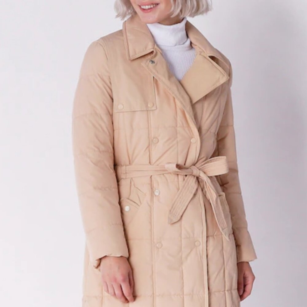 BNWT MIXED MEDIA PUFFER TRENCH